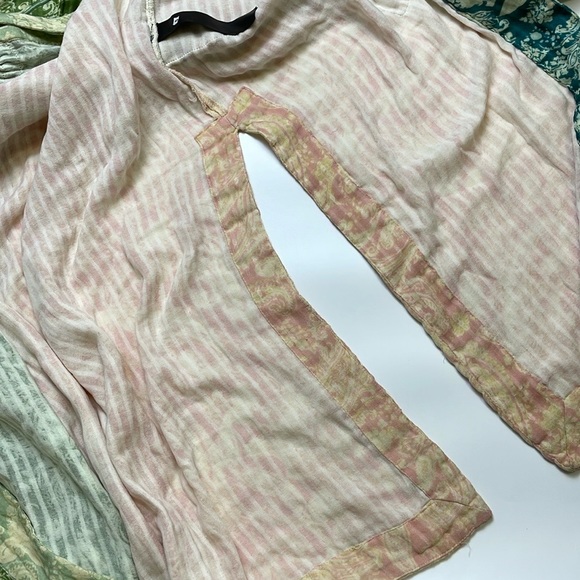 NWT ZARA The Celia Printed Kimono Tassel Side Slits Patch Pockets Oversize Sz S - Picture 10 of 16